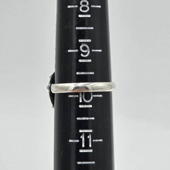 925 Sterling Silver Plt Round Citrine Ring Size 10 Bezel Setting Fine Jewelry - Picture 6 of 6